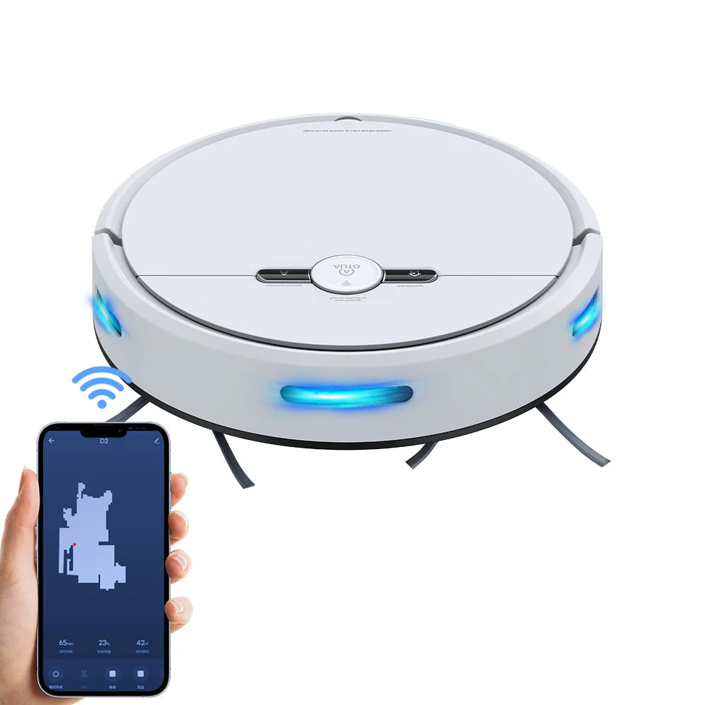 Intelligent 3-in-1 Mobile Phone Controlled Sweeping Robot with High Suction Scanning Wet Dry Functions for Hotels Restaurants