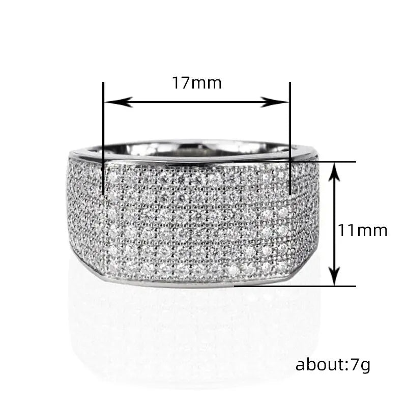 Women's Starry Micro Pave Ring Pave Stone Statement Index Finger Ring Fashion Jewelry for Daily Wear Party Evening Dress and Gif