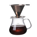 2022 New Arrival Coffee & Tea Sets Glass Pour Over Coffee Maker with Mesh Filter Coffee Tools Set