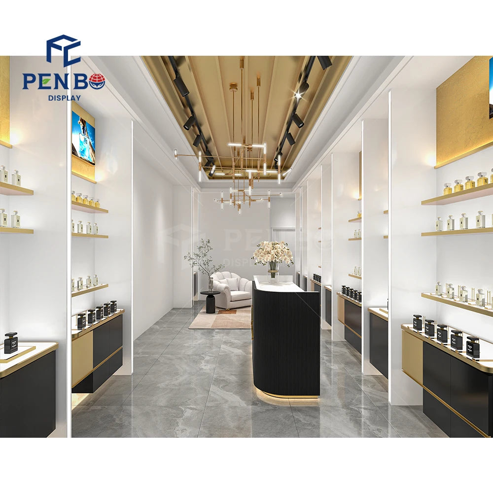 Customized 3D Interior Design Layout Luxury Perfume Shop Decoration Perfumarias Showroom Design Effect Drawing