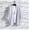 Liu Ming Custom Logo Printed 2024 Trending Summer Men Clothing Solid Color Couple Loose Cloak Shirts
