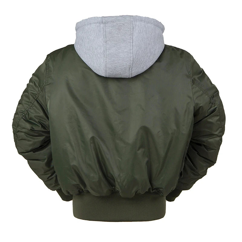 2025 aw winter bomber flight jacket MA-1 with hood streetwear clothes mens clothing hip hop baseball letterman oversized varsity