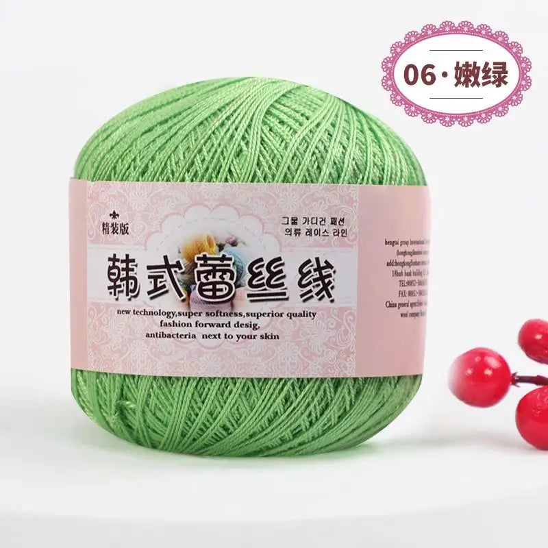 Korean Handmade Knitted Sweater Coaster Jacket DIY Baby Pure Cotton Yarn Carded Dyed Anti-Pilling