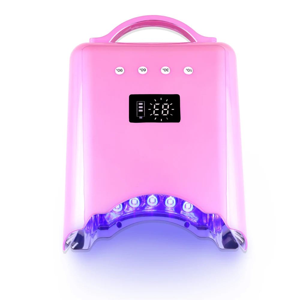 2025 Professional Hot Selling Pro Cure Rechargeable Cordless 78w Gel UV Led Nail Lamp With Removable Base Design