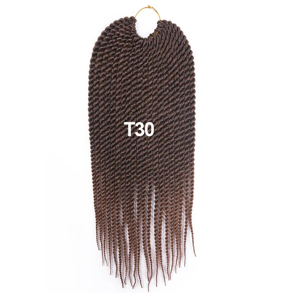 TOMO 14" 18" 22" 22 Roots Synthetic Senegalese Twist Hair Crochet Braids Crochet Hair Extensions Ombre Red Braiding