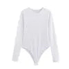 KAR&OT ZA 2024 Autumn New Women's Fashion Simple Versatile Elastic Slim Fit Long-sleeved Round Neck Jumpsuit 1026725