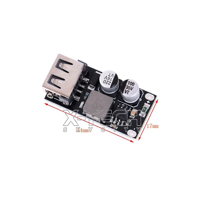 DC-DC Buck Module: 12V/24V to QC3.0 Fast Charge, Single USB Phone Charging Board
