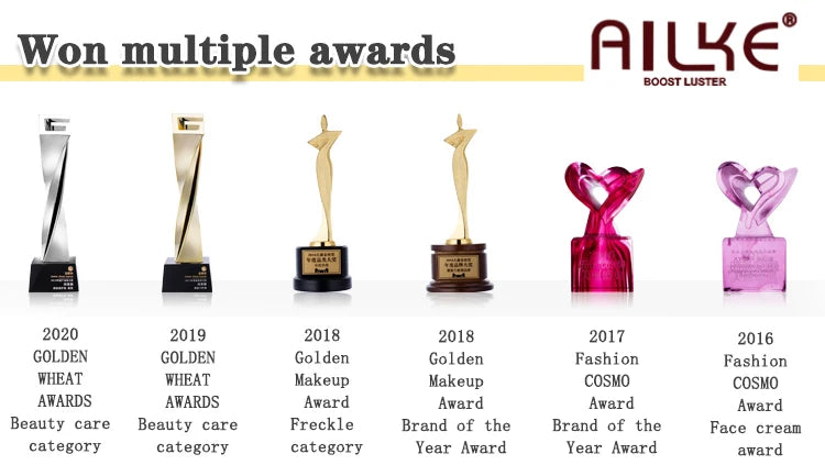 AILKE 24k Gold Flawlessly Whitening Skin Care Set For All Skin Type, Moisturizer, Reduce Black Spots, Smoothing, Brightening