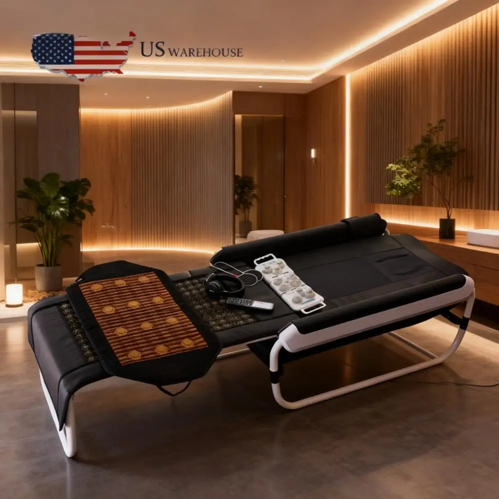 USA Portable Jade Massage Bed with Folding Design and Infrared Heating System for Wellness and Spa Centers