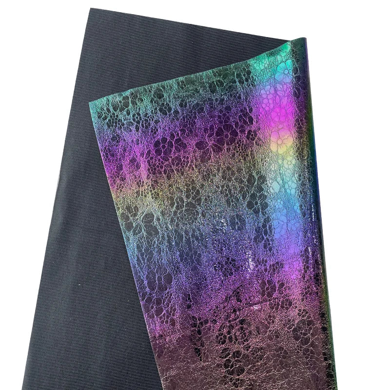 0.6mm Magic PU Leather Flower Printing Faux Leather Waterproof Smooth Material for Bag Sofa Decorations