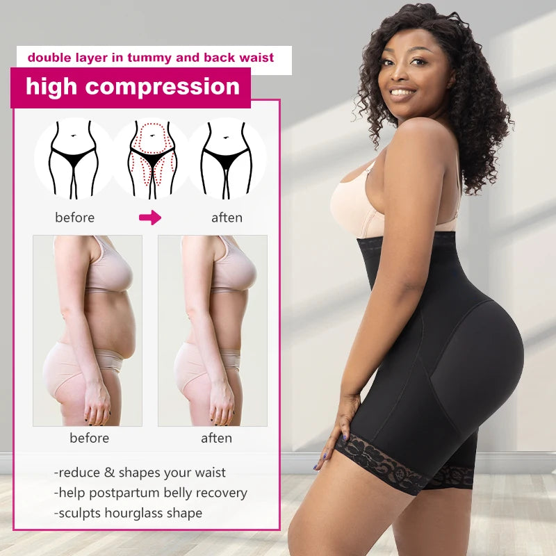 Custom Made Logo High Compression Tummy Control Shaper Shorts Waist Trainer Strapless Plus Size Shapewear for Women
