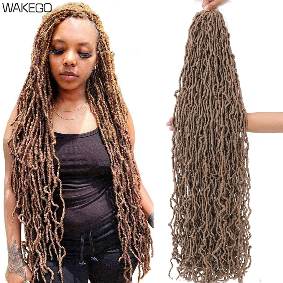 Top Faux Dreadlocks Extension 36 pulgadas Super Long New Faux Locks Crochet Braid Bouclé Pre Extended New Soft Locs Crochet Hair