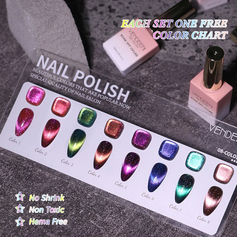 Vendeeni High Quality Cat Eye Uv Ongle Professionnel Kit De Unha De Cat Eye Gel Nail Gel Polish  Dreamland Uv Gel Polish