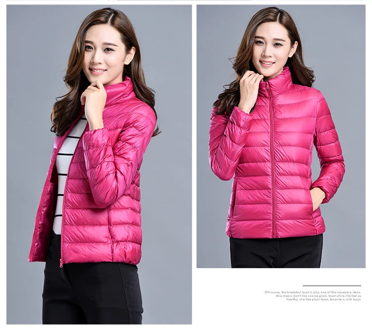 Spring Autumn Women Jackets 2024 Winter Female White duck down Jacket Fashion Ultralight Women Parka Packable Casual Puffer Coat