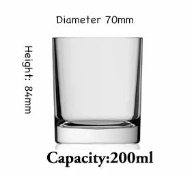1PCS Non-leaded Crystal Old Fashioned Whiskey Glasses, Excellent For Cocktail Bourbon Rocks Tumbler Glass
