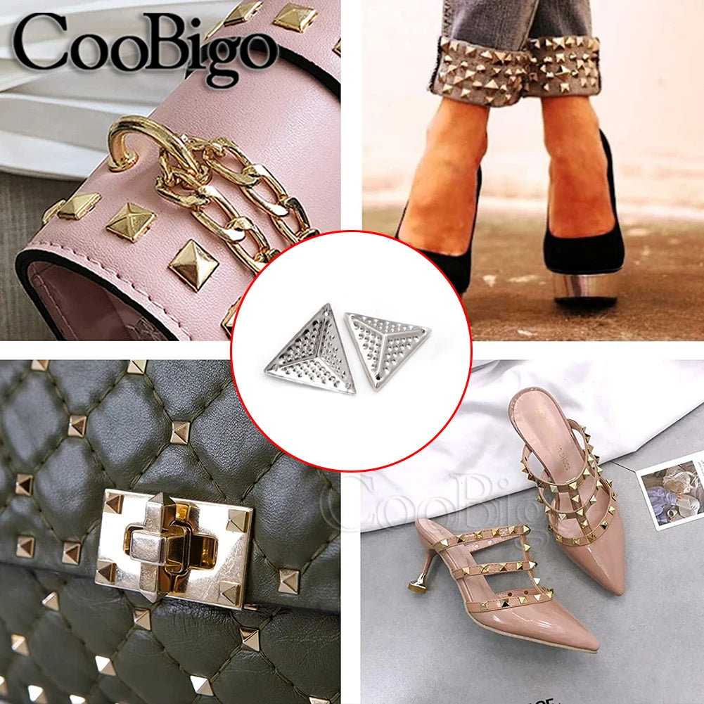 100pcs Metal Claw Rivets Studs Punk Rock Spike Nails Leathercraft DIY Shoes Garment Bag Apparel Bracelet Sewing Accessories