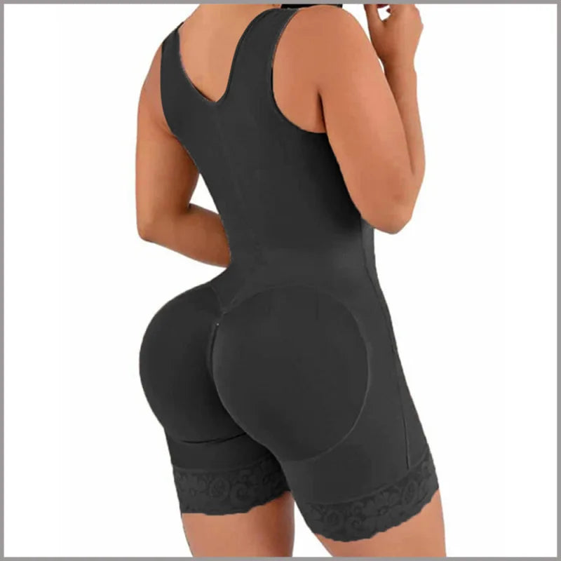 High Compression Shapewear BBL Body Shaper Free Waist Trimmer Belt Adjustable Back Support Breathable Fat Burner Butt Lifter