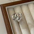 Vintage Handmade 925 Sterling Silver Geometric Big Twist Rings for Women Fine Jewelry