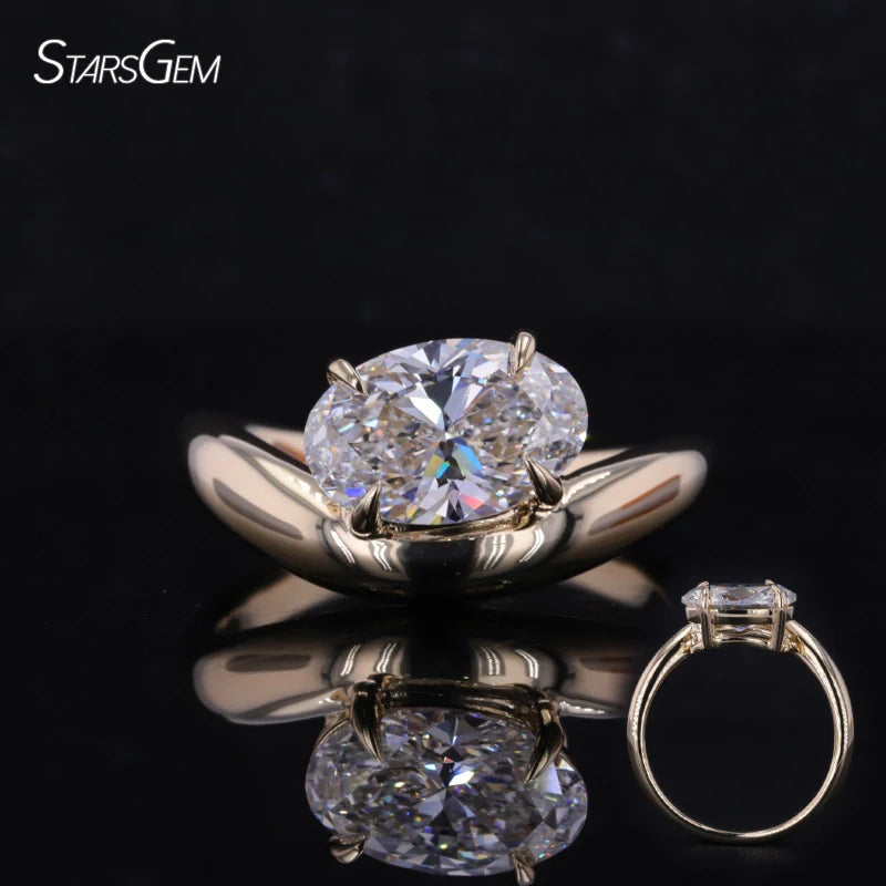 Lab Diamond Jewelry Fine Rings 14k Gold Igi Certified 3CT Oval Lab Created Grown Diamond Wedding Engagement Lab Diamond Ring