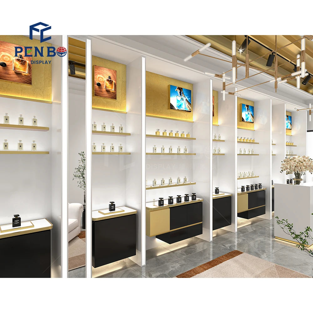 Customized 3D Interior Design Layout Luxury Perfume Shop Decoration Perfumarias Showroom Design Effect Drawing