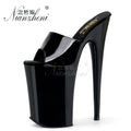 Transvestite Walking Stage 23cm Nightclub 9 Inch Open Toe Stripper Pole Dance Shoes PlusSexy Fetish Dress Queen Stiletto Heels
