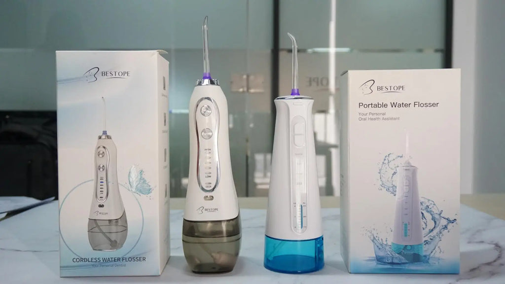 Bestope Electric 5 Modes Waterproof IPX7 USB Rechargeable for & Water Flosser with Detachable Tank for Household Use