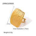 New Arrival Jewelry Waterproof Stainless Steel 18K Earring Ring Gold Plated Ball Bead Cuff Earrings Rings for Women