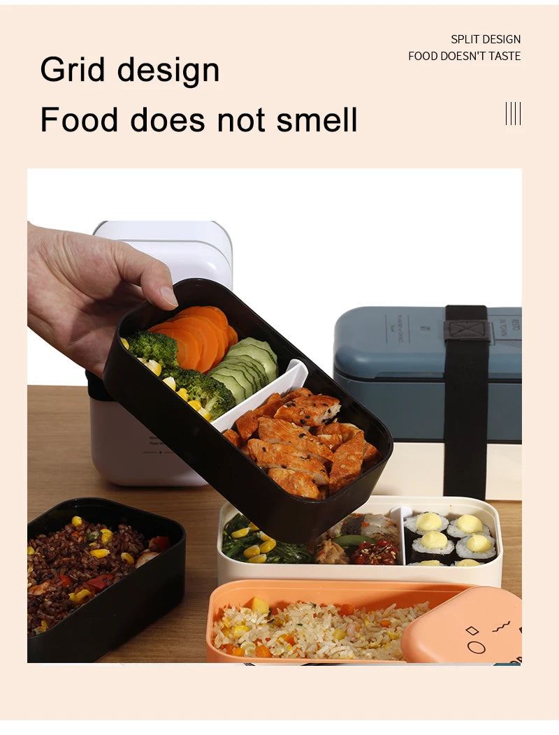 Lunch Box Eco Friendly Food Container Bento Microwave Heated Lunch Box for Kids Health Food Box Lunchbox Meal Prep Containers