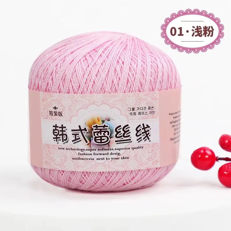 Korean Handmade Knitted Sweater Coaster Jacket DIY Baby Pure Cotton Yarn Carded Dyed Anti-Pilling