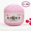 Korean Handmade Knitted Sweater Coaster Jacket DIY Baby Pure Cotton Yarn Carded Dyed Anti-Pilling