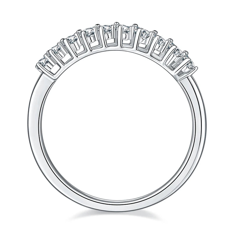 Unique Style Pear Cut Chain Ring Ice Out Jewelry Fancy Design Moissanite Sterling 925 Silver Rings