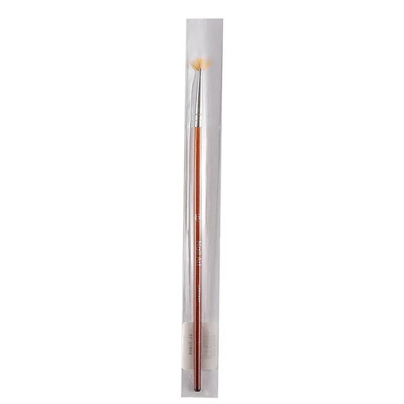 French Nail Brush Set Professional High Quality Beauty Tool with Custom Logo Wood Handle and Nylon Bristles Packaged in Opp Bag