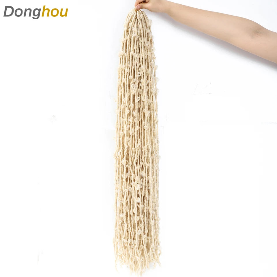 18 24 36 Inch Butterfly Faux Locs Crochet Hair Synthetic Meche Butterfly Locks Crochet Braid Distressed Soft Locs Crochet Hair