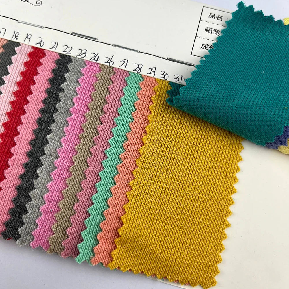 Manufacturers 60.4 Cotton 38 Polyester 1.6 Spandex Sweater 220g Cotton Knitted Fabric Textile Raw Materials for Clothing