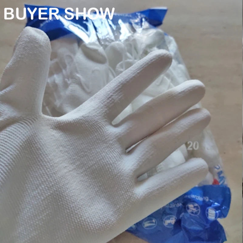 12 Pairs Safety Protective Coated PU Work Gloves Palm Coated Glove Mechanic Working Gloves CE Certificated EN388 4131X