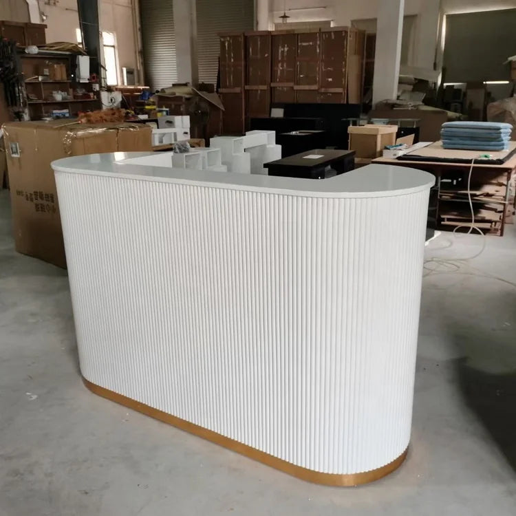 Kisen Beauty Salon Shop Hotel Office Pretty Small Place Cash Counter Boutique Front Desk Reception Table with LED Light
