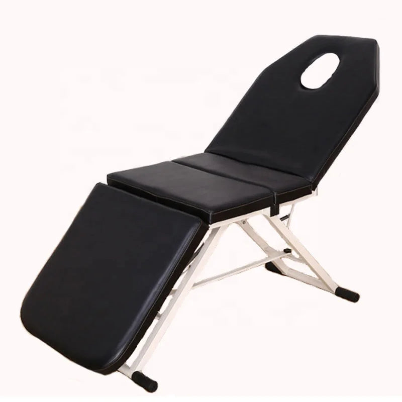 High Quality Foldable Metal Three-Folding Massage Bed Beauty Salon Shop Use Adjustable Back Legs for Home Hotel Gym Bathroom Use