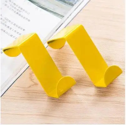 2pcs Stainless steel Door Hook Z Type Kitchen Cabinet Clothes Home Storage Hanger Bathroom Towel  Organize Hardware Accessories