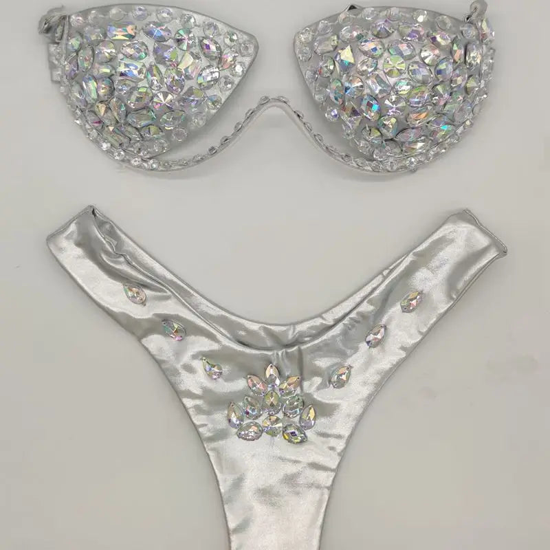 2020 10colors diamond bikini crystal bikini swimwear plus  sizes bikini rhinestone bikini swimsuit sexy  beachwear biquini