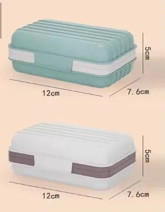 Quatish Bar Soap Holder Dish 1 Pack for Shower, Travel Soap Case with Lid for Gym, Camping Essentials, Hiking