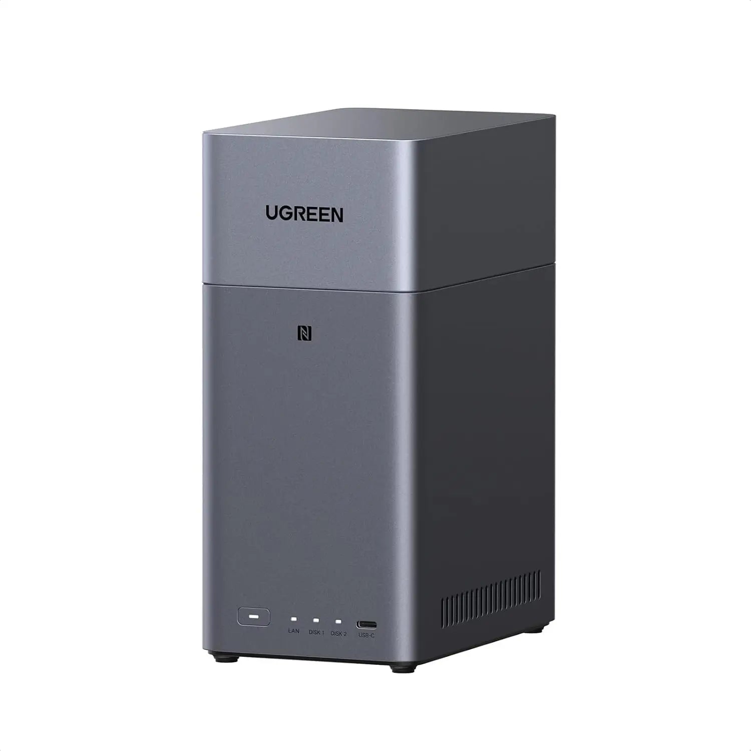UGREEN NASync DH2300 2 Bay Desktop NAS Support Capacity 60TB 8GB LPDDR5 RAM 1GbE 4K HDMI Network Attached Storage for Beginner