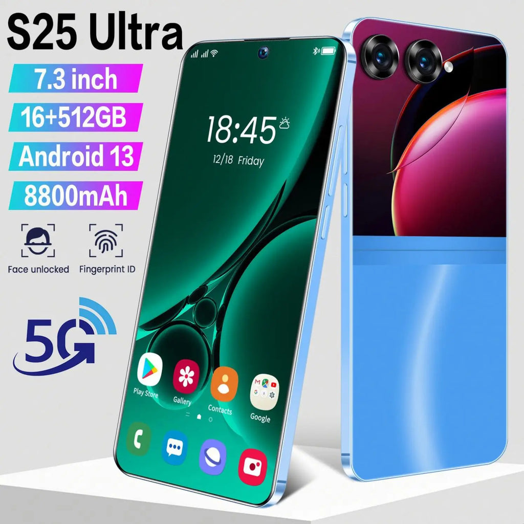 New Original S25 Ultra 7.3inch Cell Phone 5G Unlocked Stylus 16GB +1TB Big Screen Store Gaming Android13 AI Mobile Phones