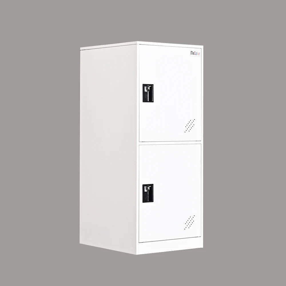 2 Door Small Locker Cabinet with Lock Latch for Home Bedroom Office