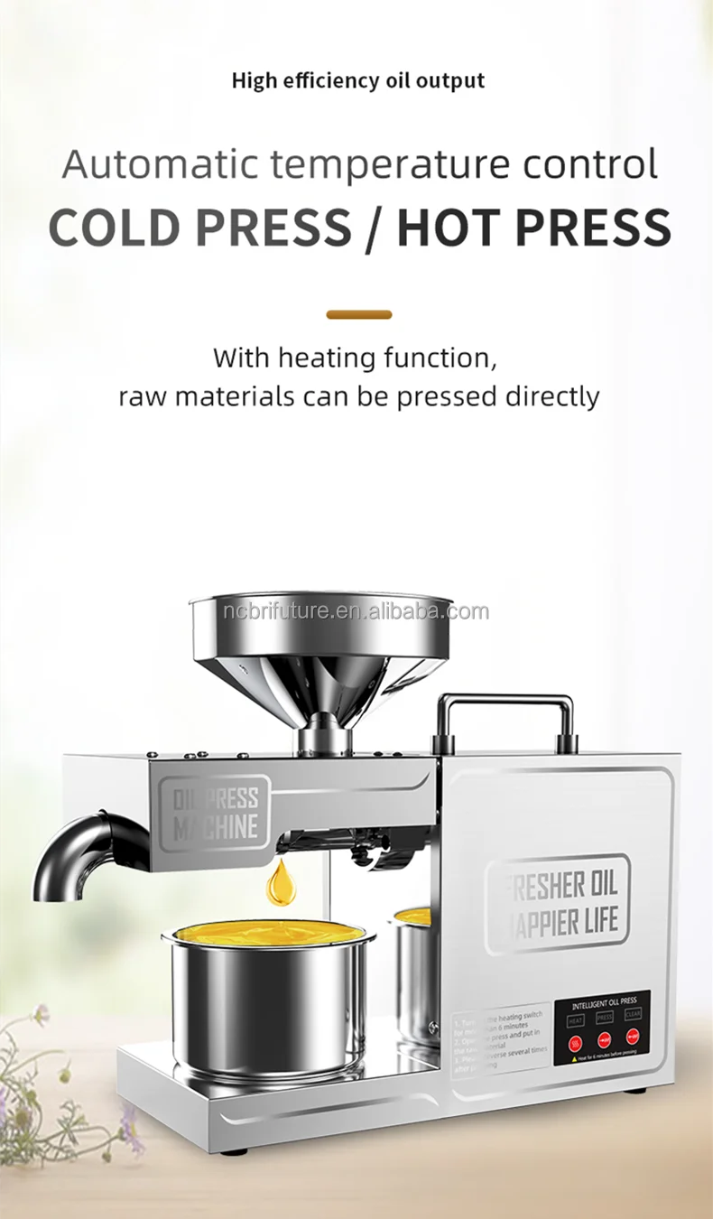 Household Mini Stainless Steel Cooking Making Machine/oil Pressing