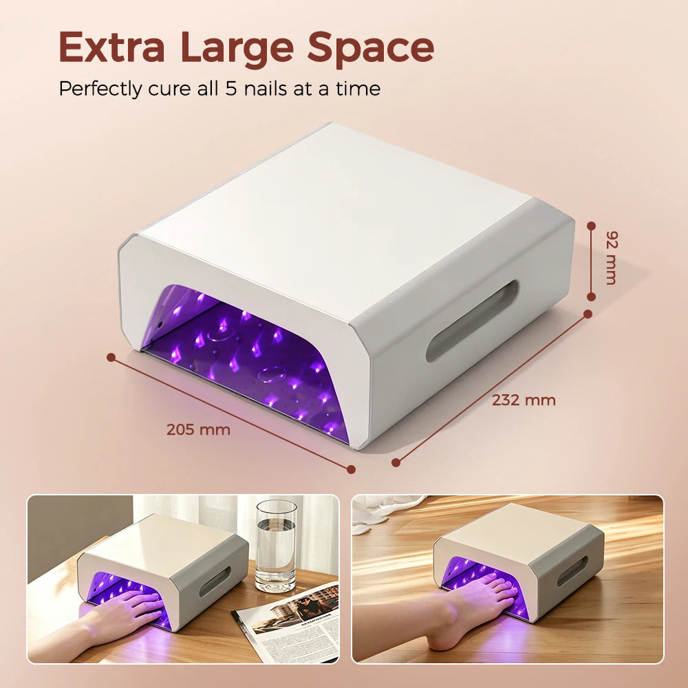 Ships Within Three Days  UV LED Nail Lamp Rechargeable, Cordless 60W Nail Dryers for Gel and Regular Polish