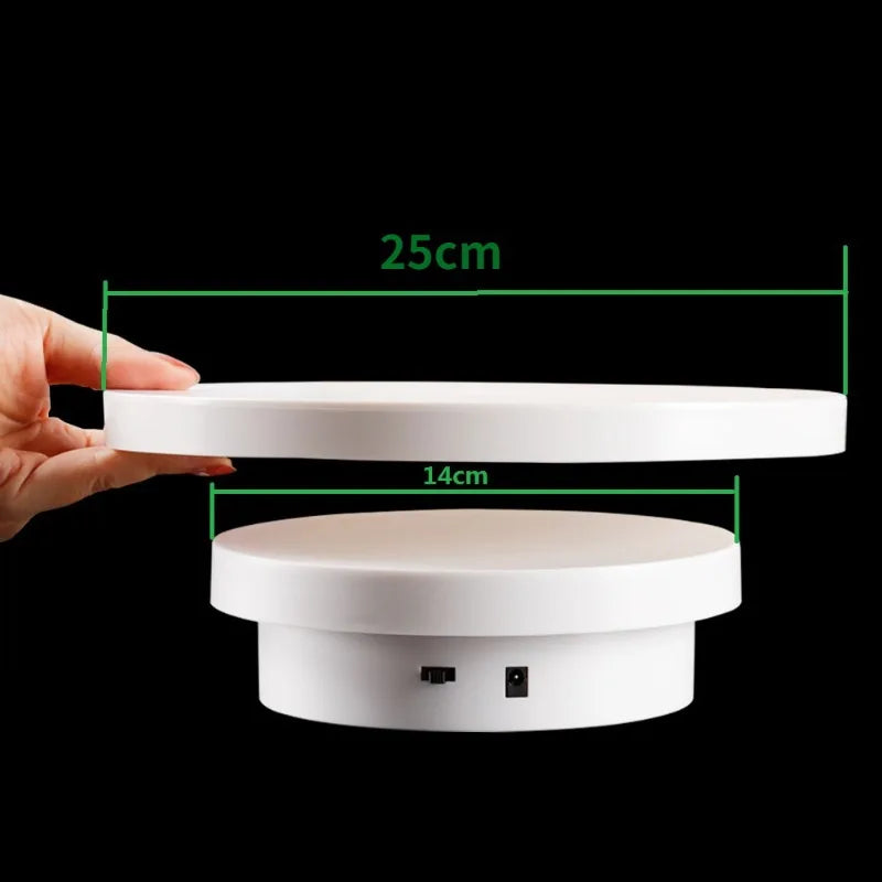 Rotate Display Turntable Display Electric RotatingDouble Cover in One Silent Durable Turntable for Product Photography Turntable