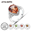 Solid 925 Sterling Silver Zultanite Jewelry Diaspore Gemstone Zultanite Rings for Women Color Change Stone  Wedding Engagement