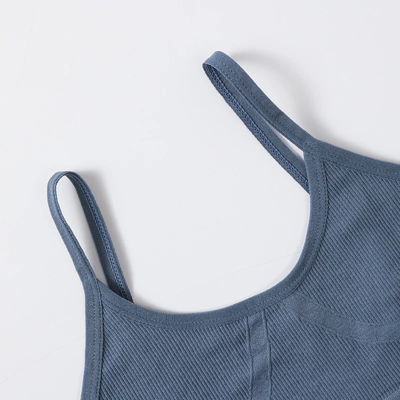 Women Sports Bra Tube Top Push-Up Bra Padded Crop Top Seamless Underwear Female Streetwear Tank Tops Removable Pads Camisole