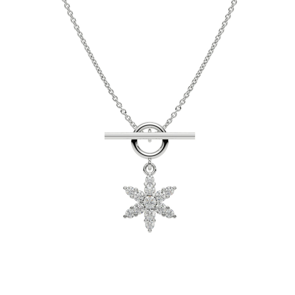 Radiant Star Diamond Pendant Necklace 925 Sterling Silver Luxury Jewelry For Women