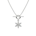 Radiant Star Diamond Pendant Necklace 925 Sterling Silver Luxury Jewelry For Women